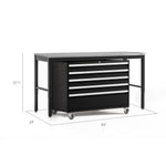 Newage Products Pro 3.0 Series Black 42" Tool Cabinet And Workbench-64350-Bamboo Worktop-Garage Giant 