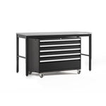Newage Products Pro 3.0 Series Black 42" Tool Cabinet And Workbench-64350-Bamboo Worktop-Garage Giant 