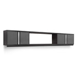 Newage Products Pro 3.0 Series 3-Piece Wall Cabinet Set With 56" Integrated Display Shelf-55987-Grey-Garage Giant 