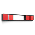 Newage Products Pro 3.0 Series 3-Piece Wall Cabinet Set With 56" Integrated Display Shelf-55988-Red-Garage Giant 