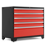 Newage Products Pro 3.0 Series 42" 5-Drawer Tool Cabinet-51133-Red-Garage Giant 