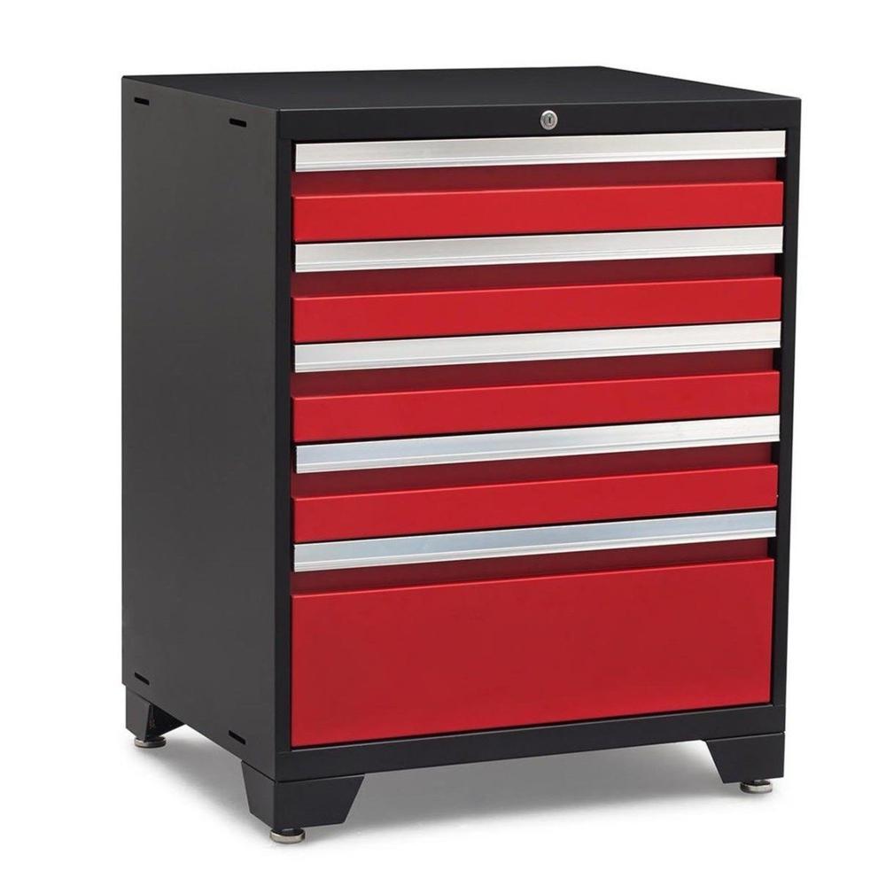 Newage Products Pro 3.0 Series 5-Drawer Tool Cabinet-52204-Red-Garage Giant