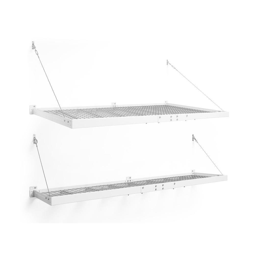 Newage Products Pro 3.0 Series Garage Shelves (2Ft. x 8Ft. + 4Ft. x 8Ft.)-40409-Platinum-Garage Giant