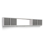 Newage Products Pro 3.0 Series 3-Piece Wall Cabinet Set With 56" Integrated Display Shelf-55989-Platinum-Garage Giant 