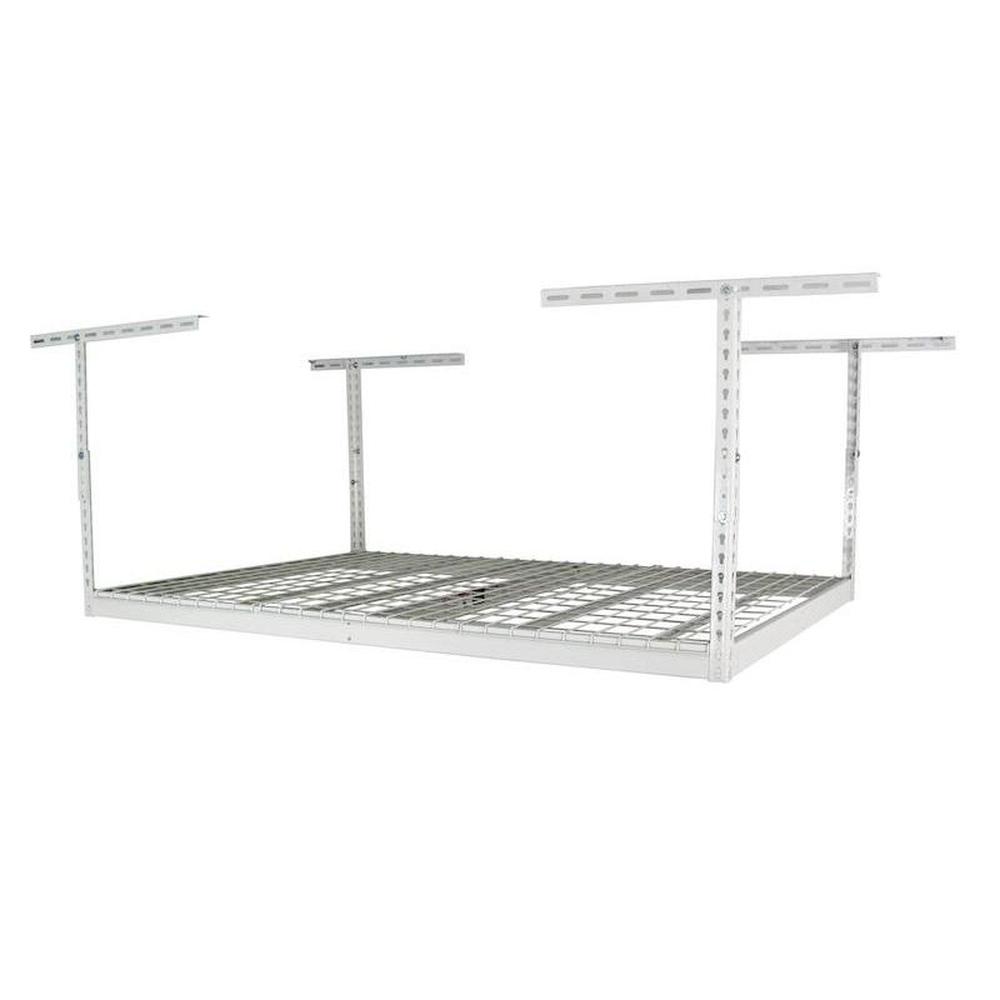 SafeRacks 4'x8' Overhead Storage Rack Frame Kit 24 to 45 Drop - Hammertone