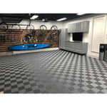 Swisstrax MAT-RPM-BRDR200, Ribtrax Pro One Car Garage Floor Mat (Jet Black  / Slate Grey)