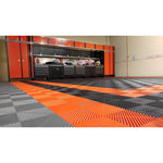 Swisstrax MAT-RPM-BRDR200, Ribtrax Pro One Car Garage Floor Mat (Jet Black  / Slate Grey)