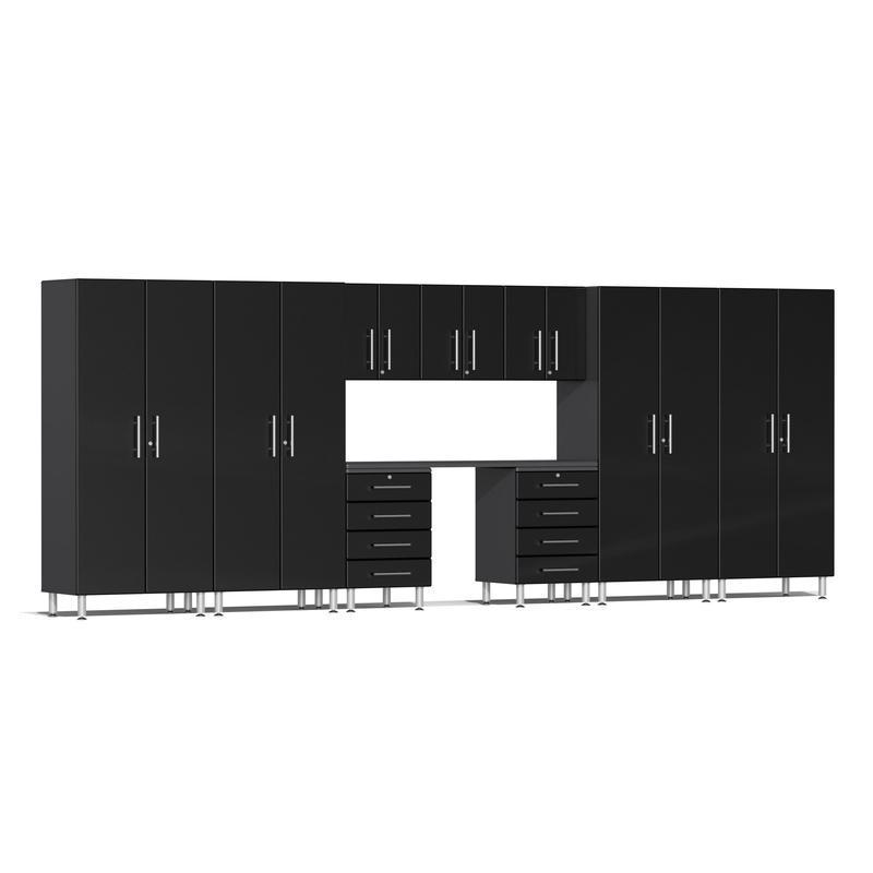 Ulti-MATE Garage Cabinets 10-Piece Set-UG22101B-Midnight Black-Recessed-Garage Giant