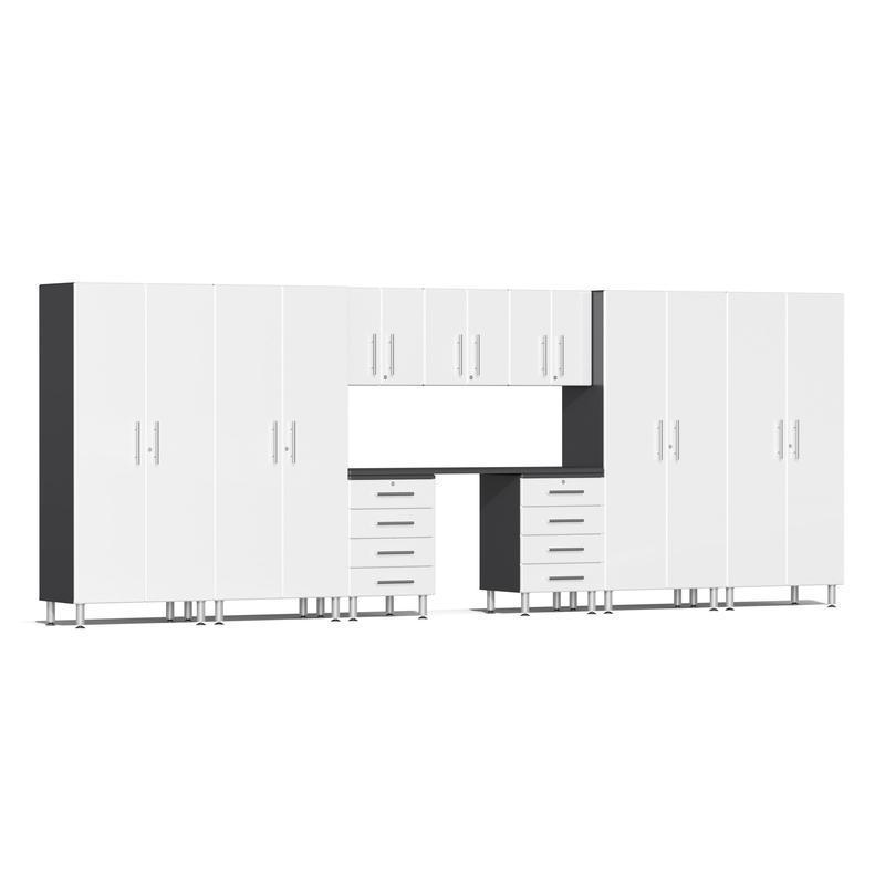 Ulti-MATE Garage Cabinets 10-Piece Set-UG22101W-Starfire White-Recessed-Garage Giant