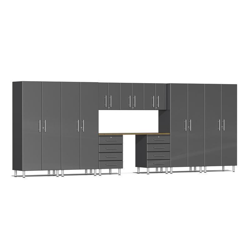 Ulti-MATE Garage Cabinets 10-Piece Set-UG22102G-Graphite Grey-Bamboo-Garage Giant