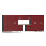 Ulti-MATE Garage Cabinets 10-Piece Set-UG22102R-Ruby Red-Bamboo-Garage Giant 