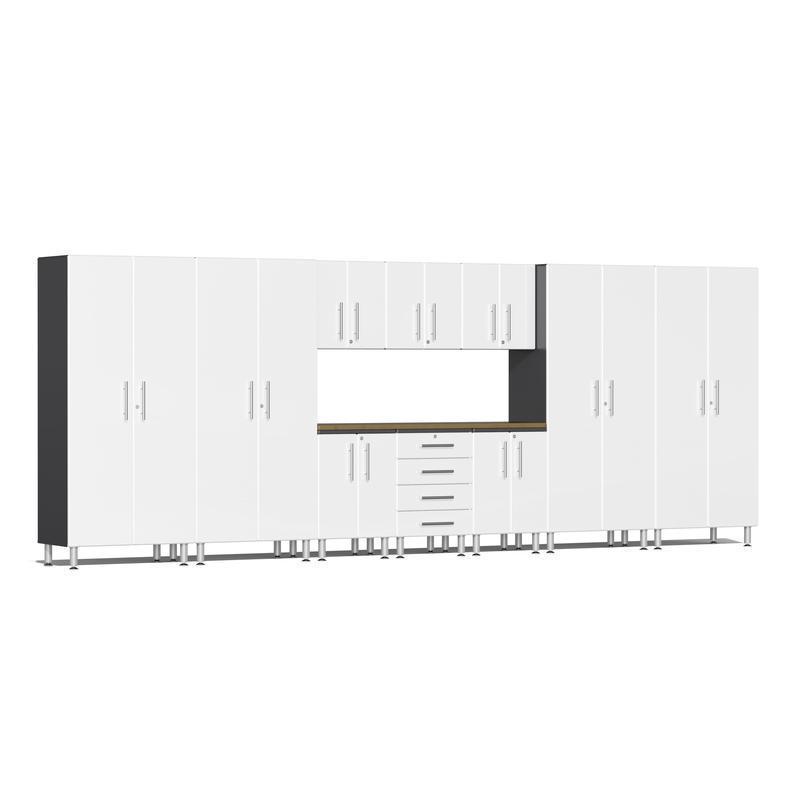 Ulti-MATE Garage Cabinets 11-Piece Set With 4X Tall Cabinets-UG22112W-Starfire White-Garage Giant