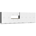 Ulti-MATE Garage Cabinets 11-Piece Set With 6X Tall Cabinets-UG24112W-Starfire White-Garage Giant 