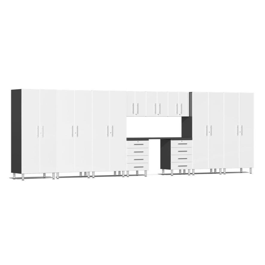 Ulti-MATE Garage Cabinets 11-Piece Workbench Set-UG23111W-Starfire White-Garage Giant