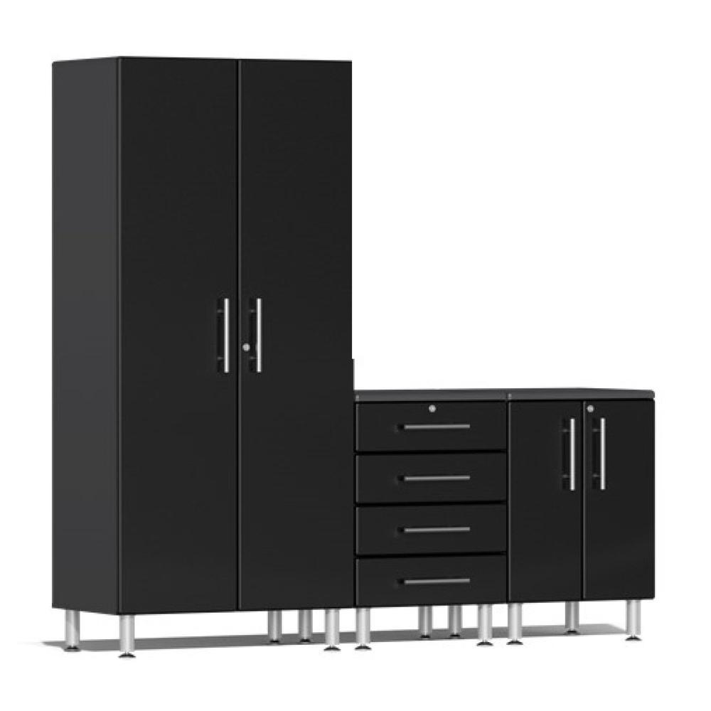 Ulti-MATE Garage Workbench With Drawers, 3-Piece with Integrated Recessed Worktop-UG25030B-Midnight Black-Garage Giant