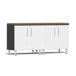 Ulti-MATE Garage Workbench With Drawers, 3-Piece Extra Wide Set with Bamboo Worktop-UG24032W-Starfire White-Garage Giant 