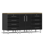 Ulti-MATE Garage Workbench With Drawers, 4-Piece With 2X Drawer Cabinets-UG24042B-Midnight Black-Garage Giant 