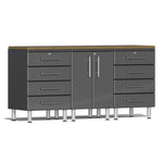 Ulti-MATE Garage Workbench With Drawers, 4-Piece With 2X Drawer Cabinets-UG24042G-Graphite Grey-Garage Giant 