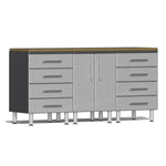 Ulti-MATE Garage Workbench With Drawers, 4-Piece With 2X Drawer Cabinets-UG24042S-Stardust Silver-Garage Giant 