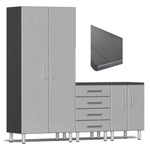 Ulti-MATE Garage Cabinets 4-Piece Set With Recessed Worktop-UG26043S-Stardust Silver-Garage Giant 