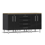 Ulti-MATE Garage Workbench With Drawers, 4-Piece With 2X Base Cabinets-UG23042B-Midnight Black-Garage Giant 
