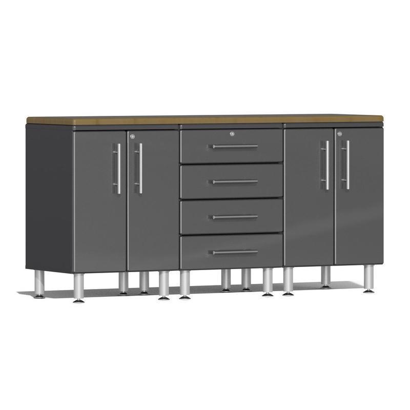 Ulti-MATE Garage Workbench With Drawers, 4-Piece With 2X Base Cabinets-UG23042G-Graphite Grey-Garage Giant