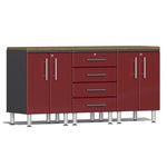 Ulti-MATE Garage Workbench With Drawers, 4-Piece With 2X Base Cabinets-UG23042R-Ruby Red-Garage Giant 