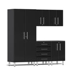 Ulti-MATE Garage Cabinets 5-Piece Set With Tall Cabinet-UG22050B-Midnight Black-Garage Giant 