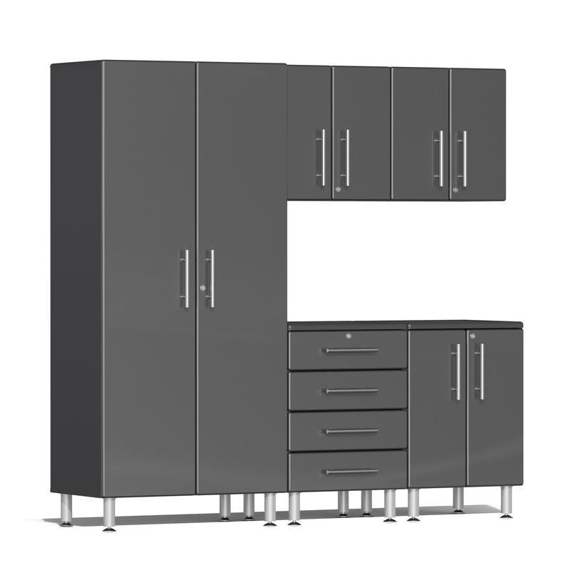 Ulti-MATE Garage Cabinets 5-Piece Set With Tall Cabinet-UG22050G-Graphite Grey-Garage Giant