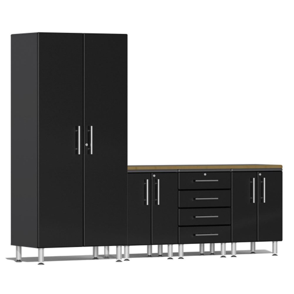 Ulti-MATE Garage Workbench With Drawers, 5-Piece With 3X Base Cabinets-UG26052B-Midnight Black-Garage Giant
