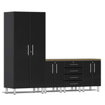 Ulti-MATE Garage Workbench With Drawers, 5-Piece With 3X Base Cabinets-UG26052B-Midnight Black-Garage Giant 