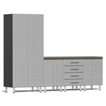 Ulti-MATE Garage Workbench With Drawers, 5-Piece With 3X Base Cabinets-UG26052S-Stardust Silver-Garage Giant 