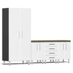 Ulti-MATE Garage Workbench With Drawers, 5-Piece With 3X Base Cabinets-UG26052W-Starfire White-Garage Giant 