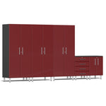 Ulti-MATE Garage Cabinets 5-Piece Set With 3X Tall Cabinets-UG27050R-Ruby Red-Garage Giant 