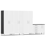 Ulti-MATE Garage Cabinets 5-Piece Set With 3X Tall Cabinets-UG27050W-Starfire White-Garage Giant 