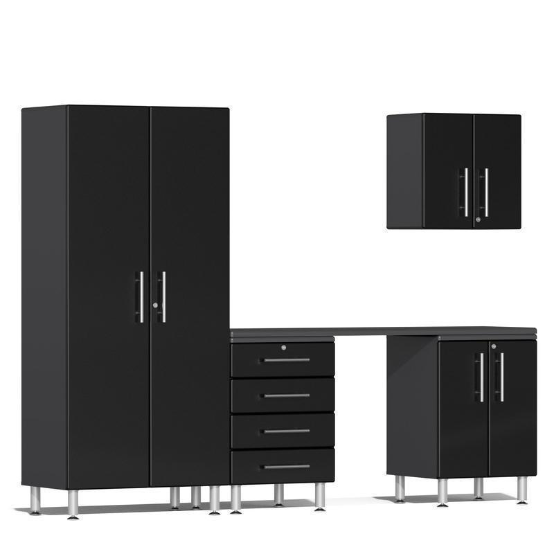 Ulti-MATE Garage Cabinets 5-Piece Set With Wide Workbench-UG22051B-Midnight Black-Garage Giant
