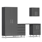 Ulti-MATE Garage Cabinets 5-Piece Set With Wide Workbench-UG22051G-Graphite Grey-Garage Giant 