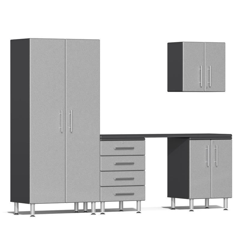 Ulti-MATE Garage Cabinets 5-Piece Set With Wide Workbench-UG22051S-Stardust Silver-Garage Giant
