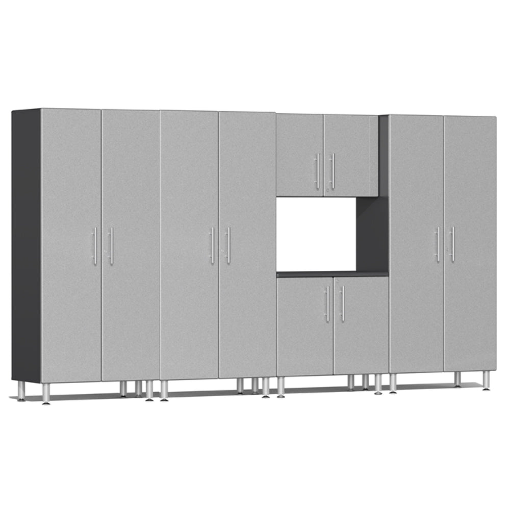 Ulti-MATE Garage Cabinets 5-Piece Set With 3 Tall Cabinets, Extra-Wide Base/Wall Cabinets-UG24050S-Stardust Silver-Garage Giant