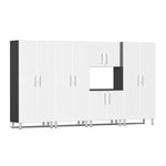 Ulti-MATE Garage Cabinets 5-Piece Set With 3 Tall Cabinets, Extra-Wide Base/Wall Cabinets-UG24050W-Starfire White-Garage Giant 