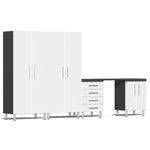 Ulti-MATE Garage Workbench With Drawers, 5-Piece With Recessed Worktop-UG25051W-Starfire White-Garage Giant 