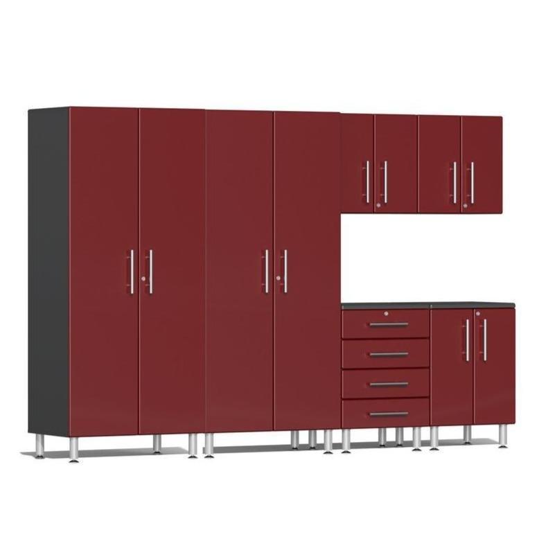 Ulti-MATE Garage Cabinets 6-Piece Set With 2X Tall Cabinets-UG23060R-Ruby Red-Garage Giant