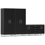 Ulti-MATE Garage Cabinets 6-Piece Set With Bamboo Worktop-UG20062G-Graphite Grey-Garage Giant 