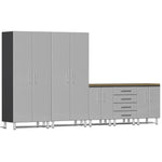 Ulti-MATE Garage Cabinets 6-Piece Set With Bamboo Worktop-UG20062G-Graphite Grey-Garage Giant 