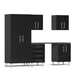 Ulti-MATE Garage Cabinets 6-Piece Set With Recessed Wide Worktop-UG22061B-Midnight Black-Garage Giant 