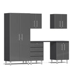 Ulti-MATE Garage Cabinets 6-Piece Set With Recessed Wide Worktop-UG22061G-Graphite Grey-Garage Giant 