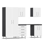 Ulti-MATE Garage Cabinets 6-Piece Set With Recessed Wide Worktop-UG22061W-Starfire White-Garage Giant 
