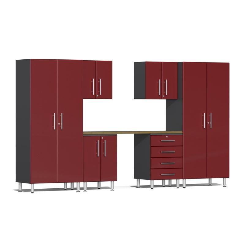 Ulti-MATE Garage Cabinets 7-Piece Set-UG24072R-Ruby Red-Garage Giant