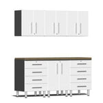 Ulti-MATE Garage Workbench With Drawers, 7-Piece With Bamboo Worktop-UG22072W-Starfire White-Garage Giant 
