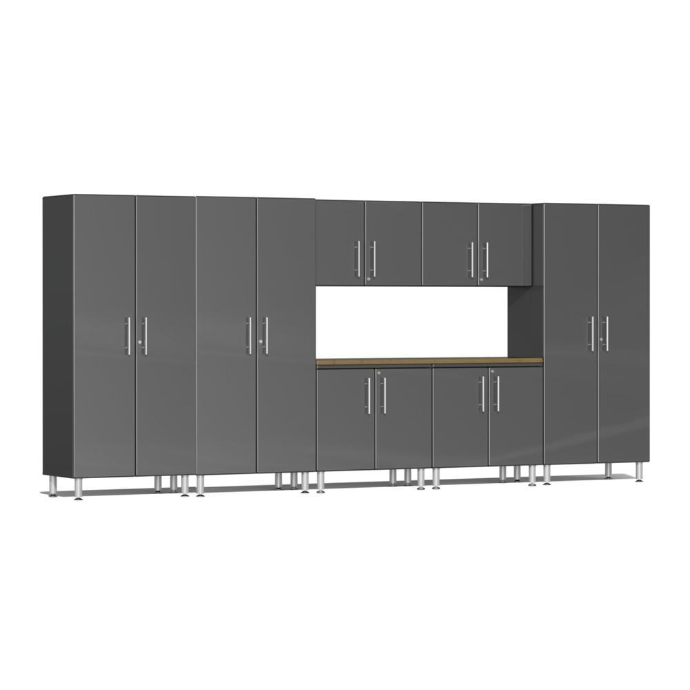 Ulti-MATE Garage Cabinets 8-Piece Set With 3X Tall Cabinets-UG24082G-Graphite Grey-Garage Giant